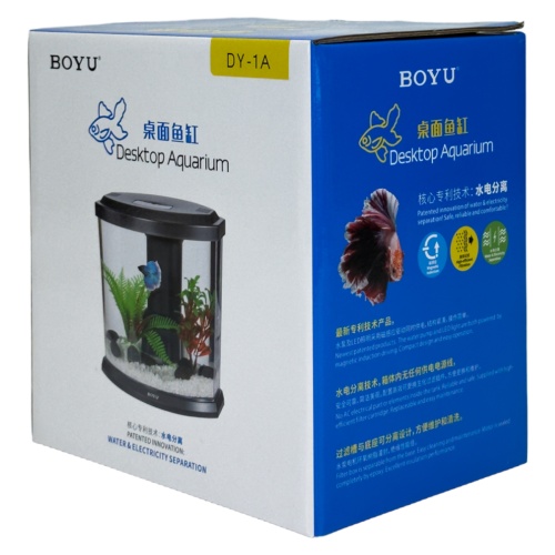 Аквариум Boyu DY-1A Desktop панорамный 3,6 л, настольный с фильтром и светильником