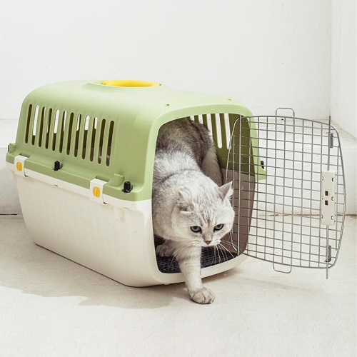 Переноска Transport 52x35x34 см для кошек и собак Pet Choice, стандарт IATA, зеленая