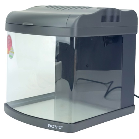 Аквариум Boyu Mini MT-408A, 32 л, с фильтром, 1 LED лампа, серый